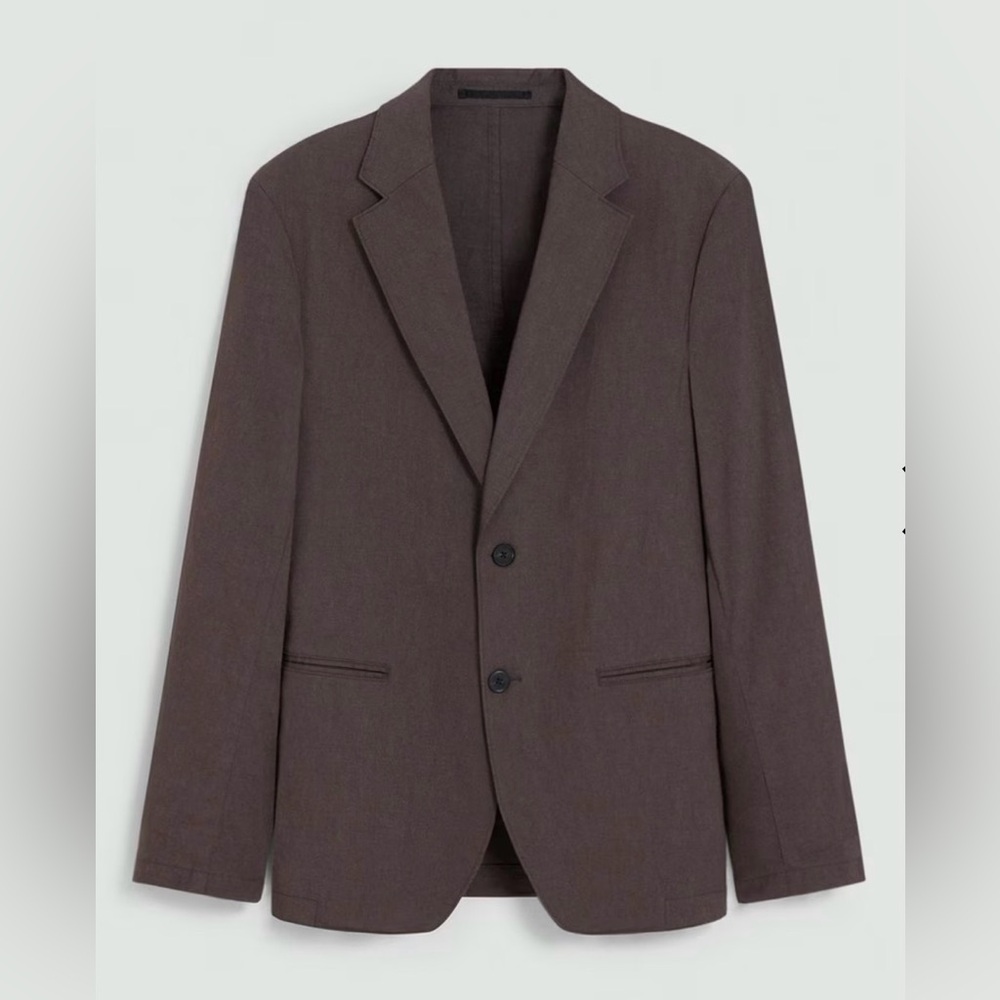 THEORY***Men Clinton Brown Linen Blazer***Size 42 $525 - Picture 4 of 9